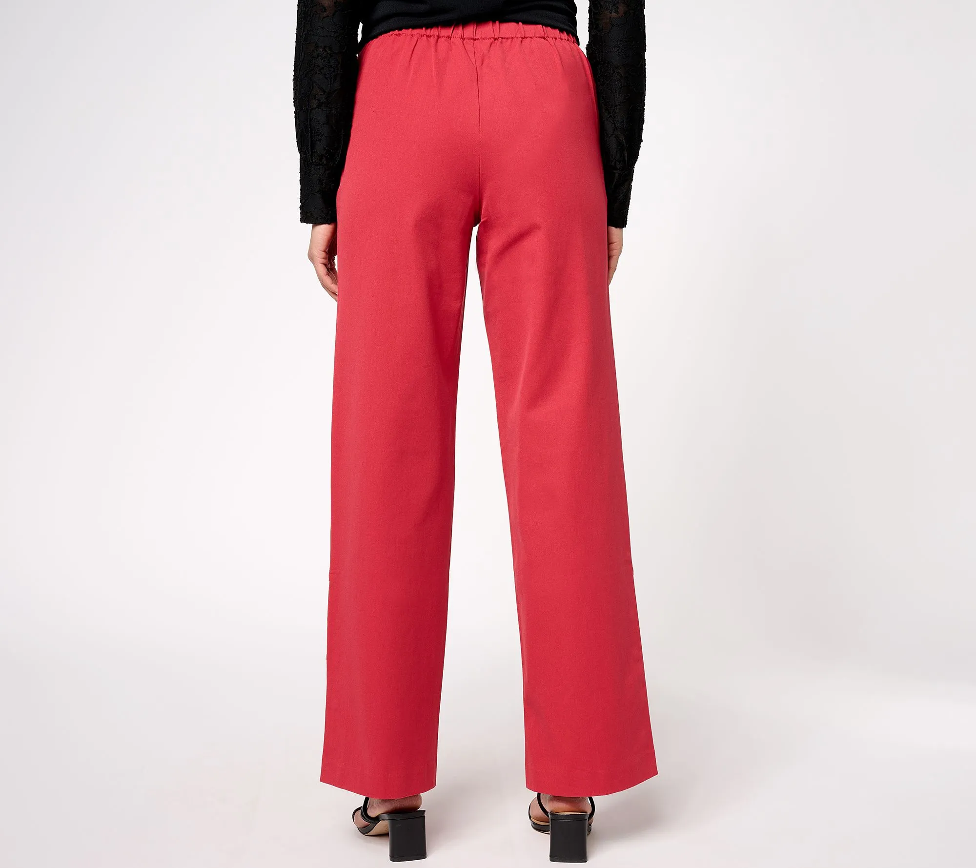 "As Is" Isaac Mizrahi Live! Regular 24/7 Stretch Wide Leg Pants