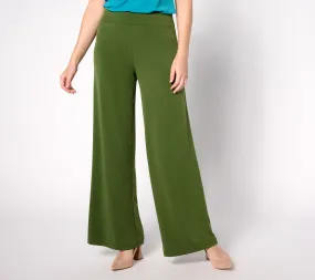 "As Is" Susan Graver Regular Liquid Knit Wide-Leg Pants