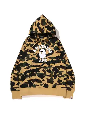 A Bathing Ape 1st Camo College Pullover Hoodie Yellow