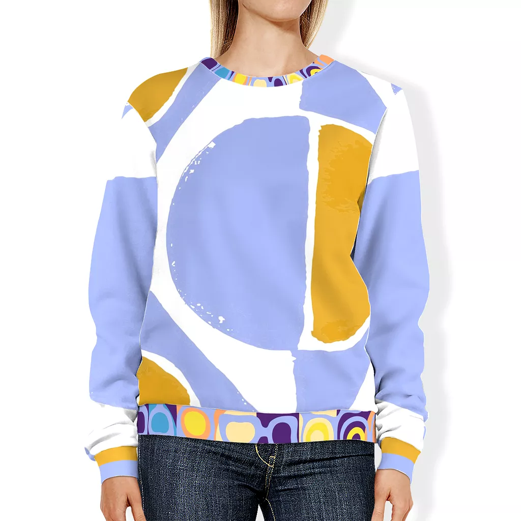 Abstract Blue Unisex Sweatshirt