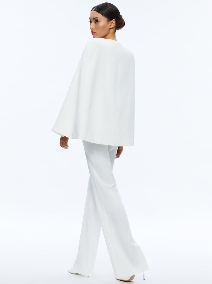 Alice + Olivia - Nova Cape Jumpsuit - Ecru