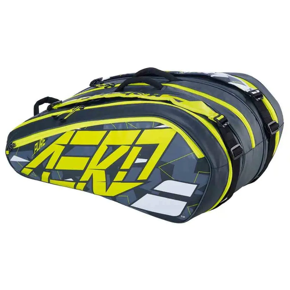 Babolat Pure Aero 12R Tennis Kit Bag (Grey/Yellow/White)