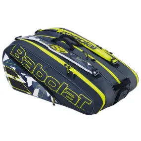 Babolat Pure Aero 12R Tennis Kit Bag (Grey/Yellow/White)