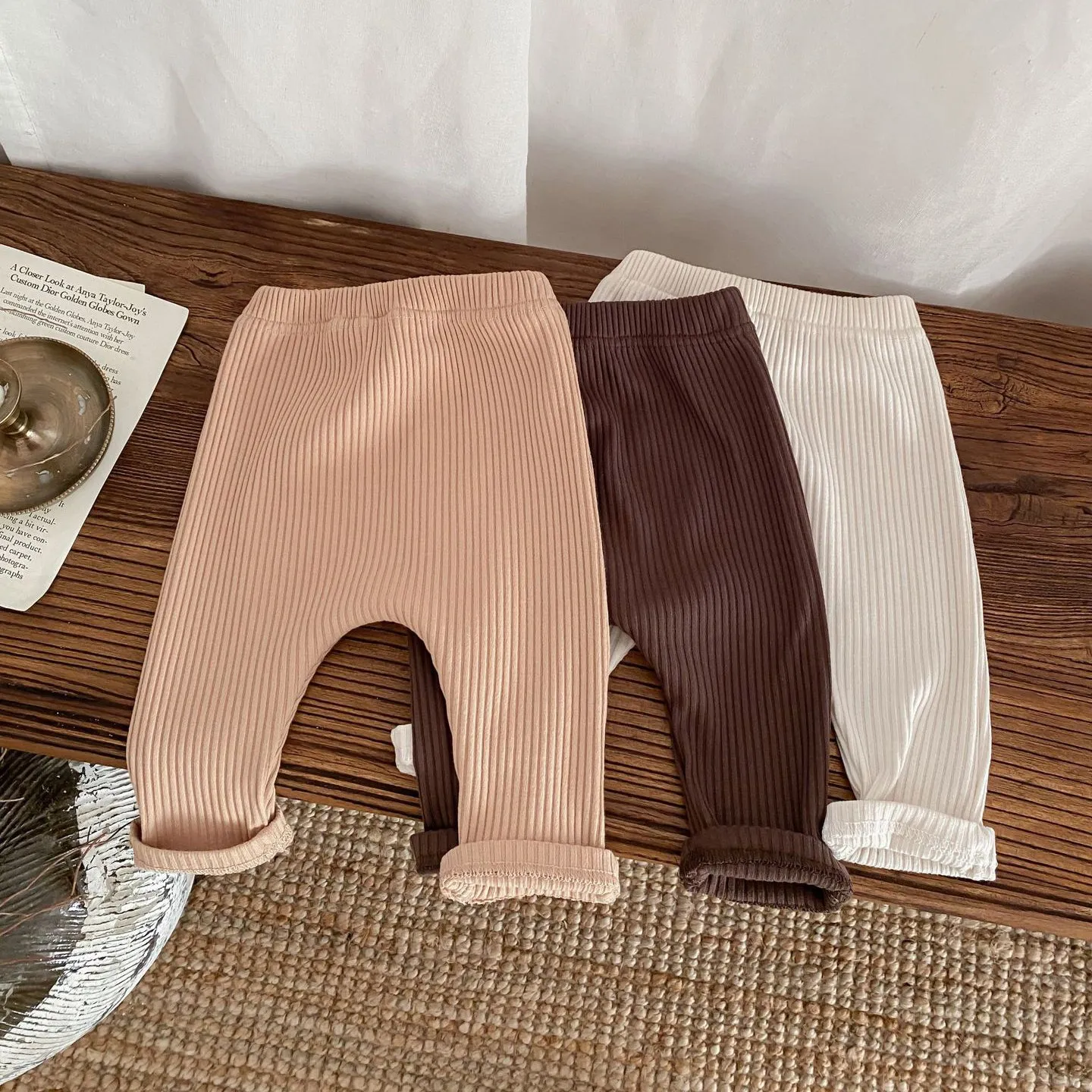 Baby Kid Girls Solid Color Pants Wholesale 240111107