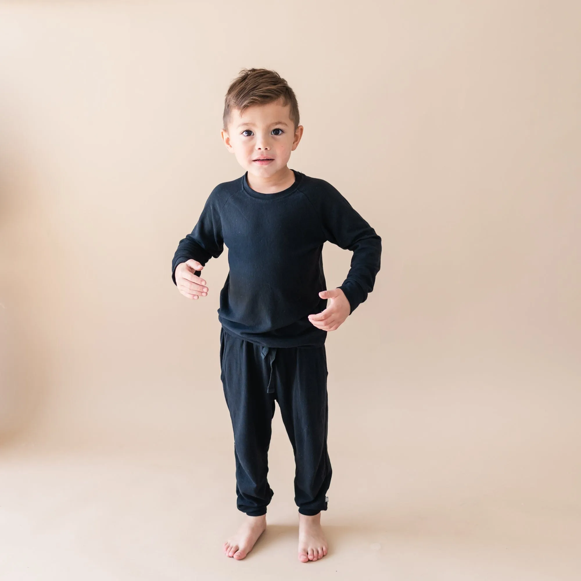 Bamboo Jersey Jogger Set in Midnight