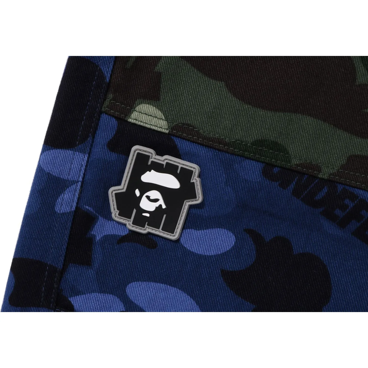 BAPE X UNDEFEATED COLOR CAMO FLANNEL PANTS MENS