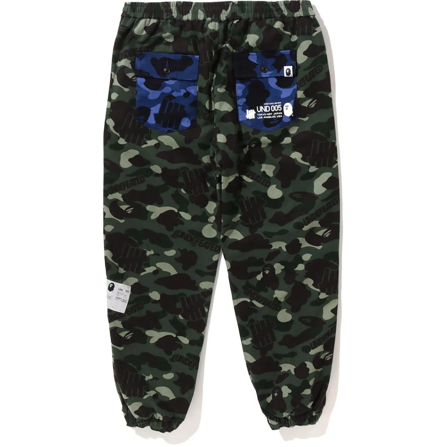 BAPE X UNDEFEATED COLOR CAMO FLANNEL PANTS MENS