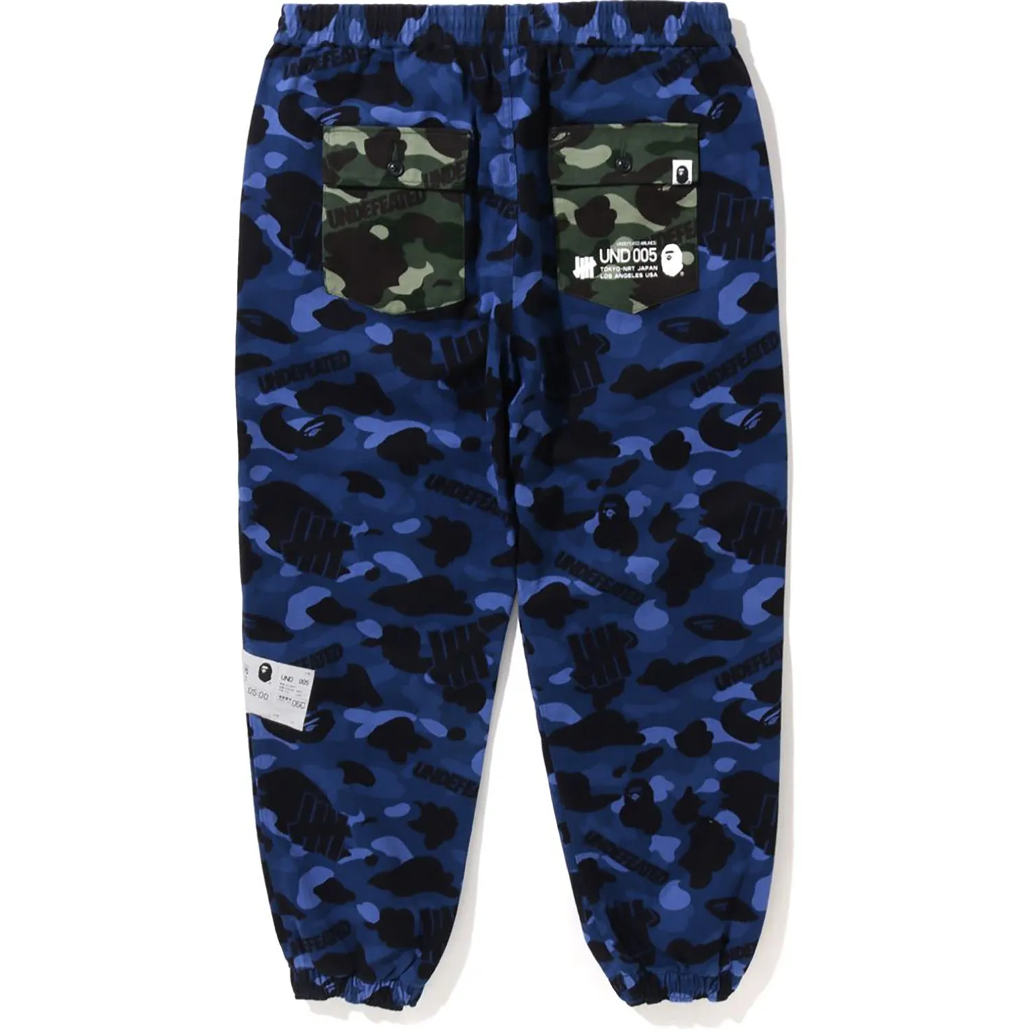 BAPE X UNDEFEATED COLOR CAMO FLANNEL PANTS MENS