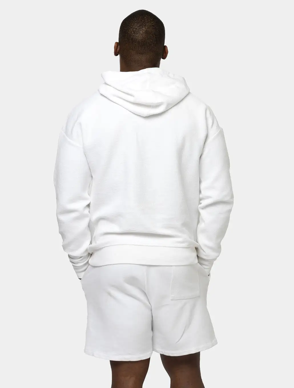 BARRY'S BRIGHT WHITE REVERSE TERRY HOODIE