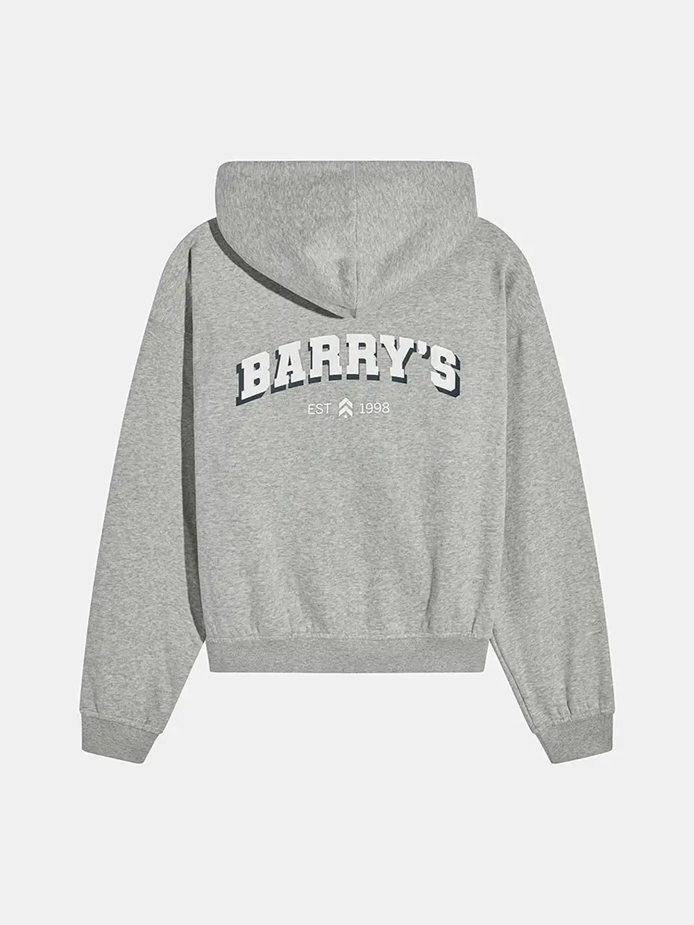 BARRY'S HEATHER GREY ZIP FLEECE HOODIE