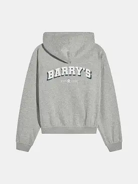 BARRY'S HEATHER GREY ZIP FLEECE HOODIE