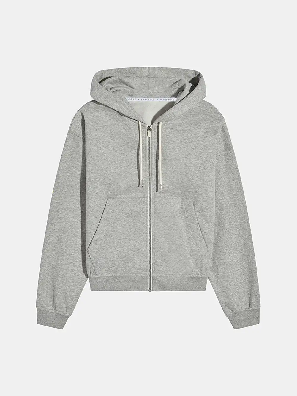 BARRY'S HEATHER GREY ZIP FLEECE HOODIE