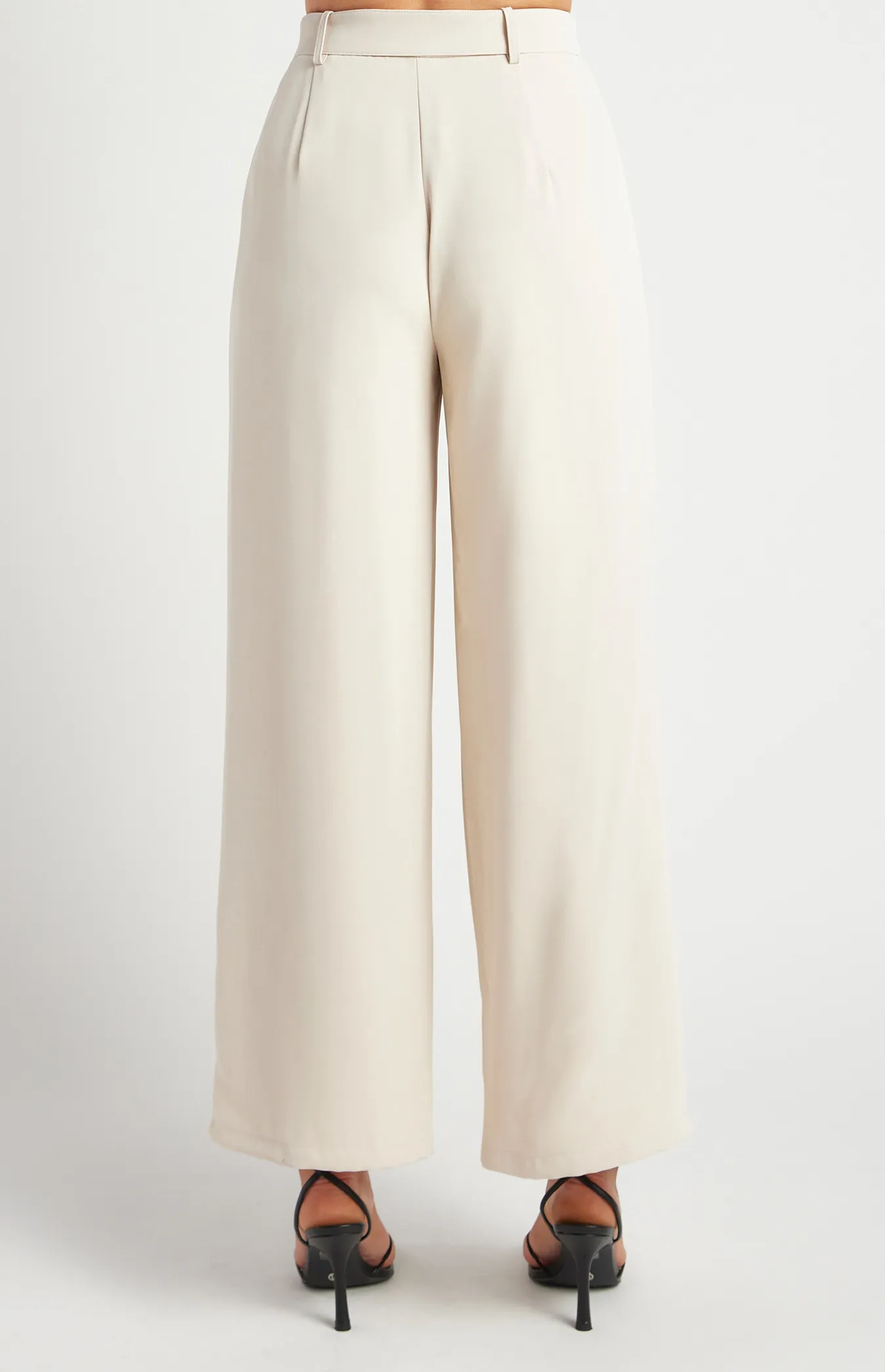 Belt Detail Wide Leg Pants (SPA474B)