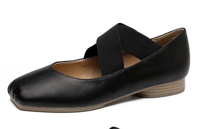 Black Cross Straps Ballets Ballerina Flats Shoes