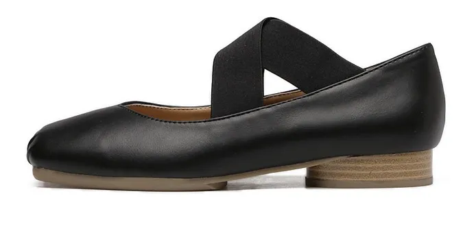 Black Cross Straps Ballets Ballerina Flats Shoes