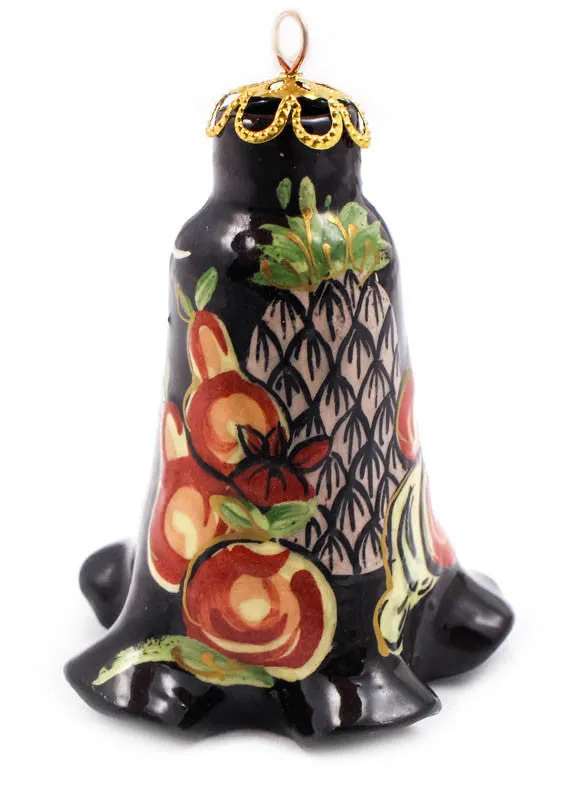 Breakfast Bouquet Bell Ceramic Ornament