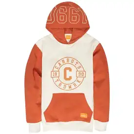 Carrots Established Color Block Hoodie (Cream/Orange)