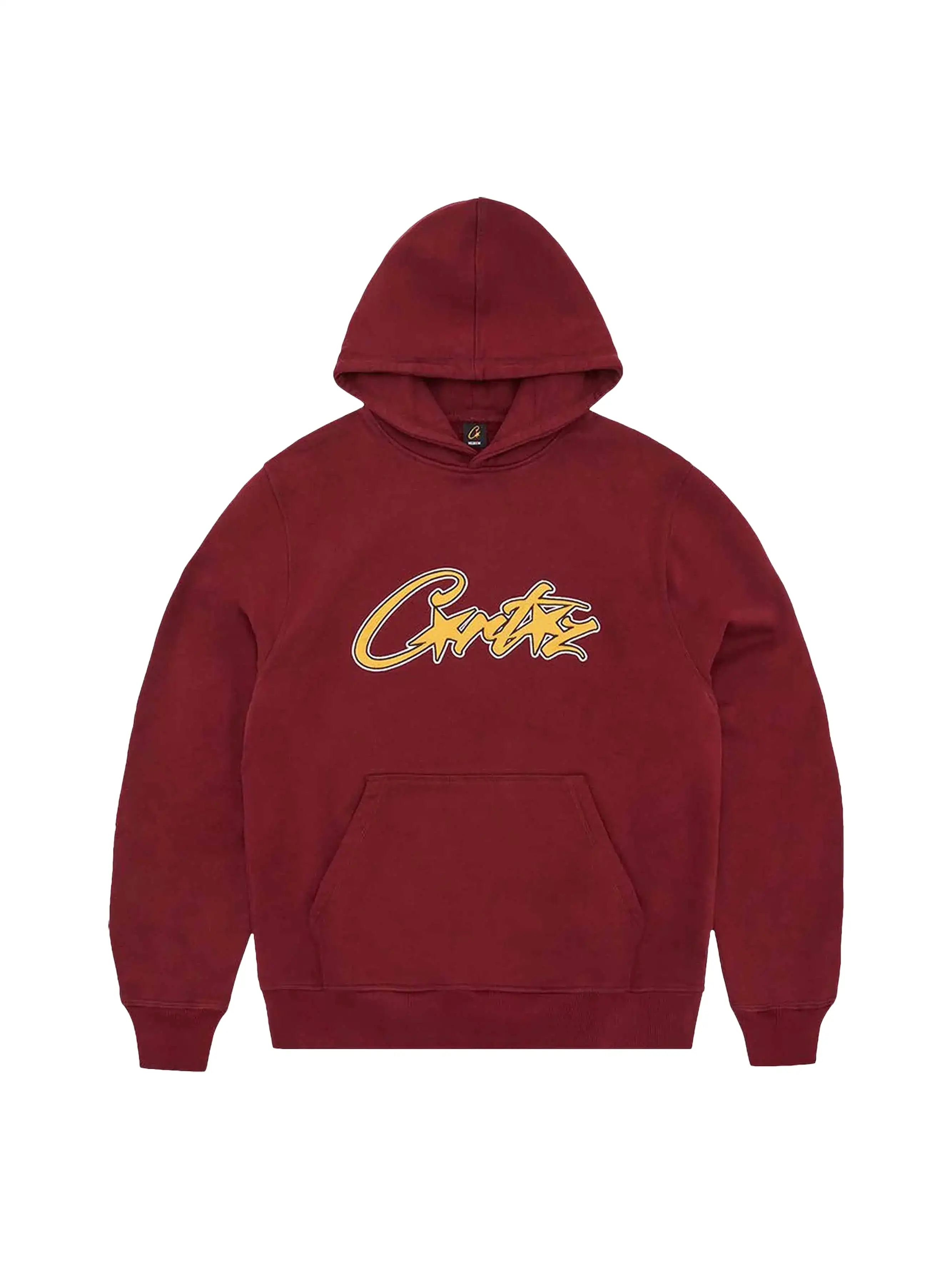 Corteiz Satin Applique Allstarz Hoodie Maroon