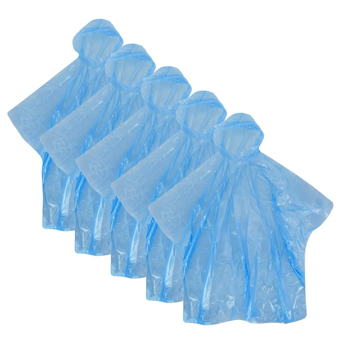 CTM Adult Disposable Rain Ponchos (Pack fo 5)