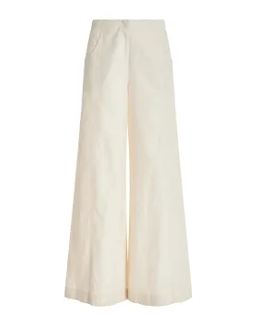 Demi Linen Pant in Bone