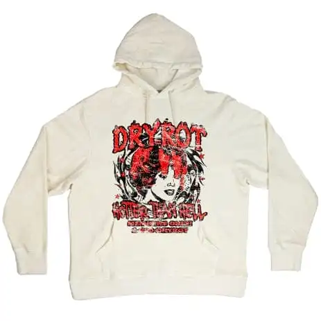 DRY ROT 1-800 HOODIE (WASHED CREA DR127