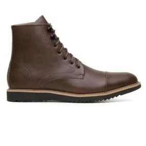 'Eddie' vegan men's lace-up boots by Ahimsa - cognac