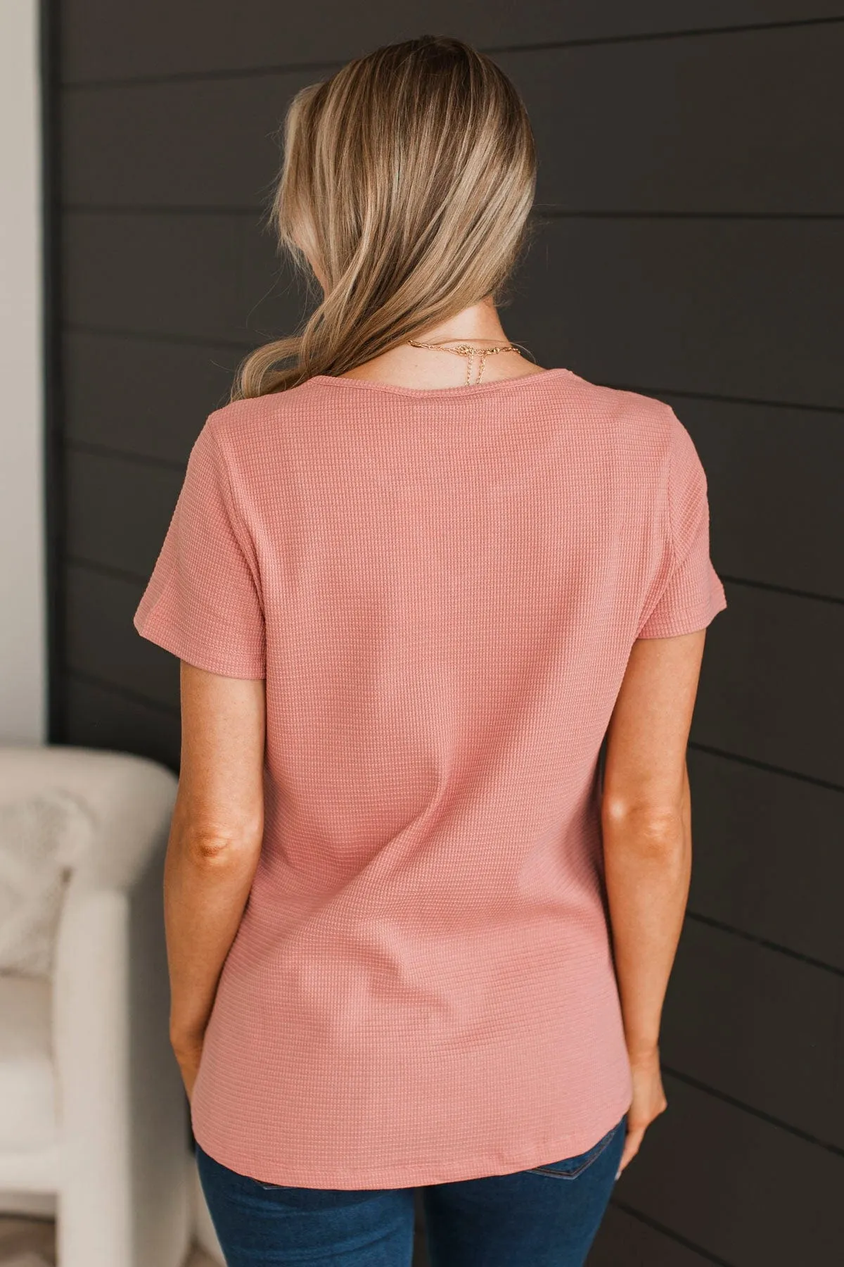 Enjoy Your Life Short Sleeve Top- Rose Pink