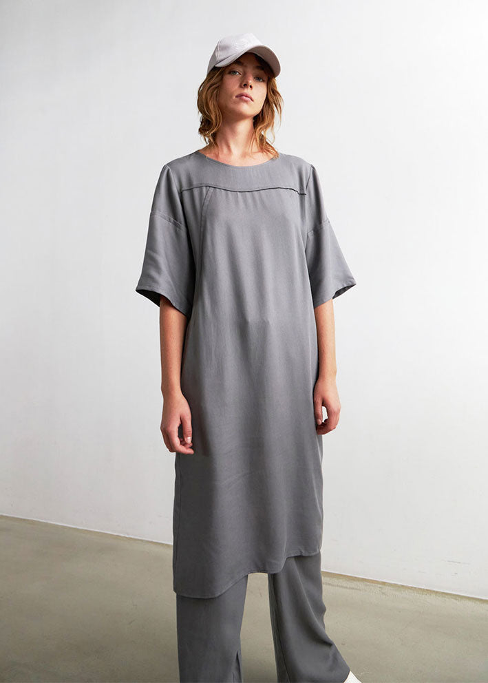 Esmé Studios Lica 2/4 Dress - Kjole - Charcoal Gray