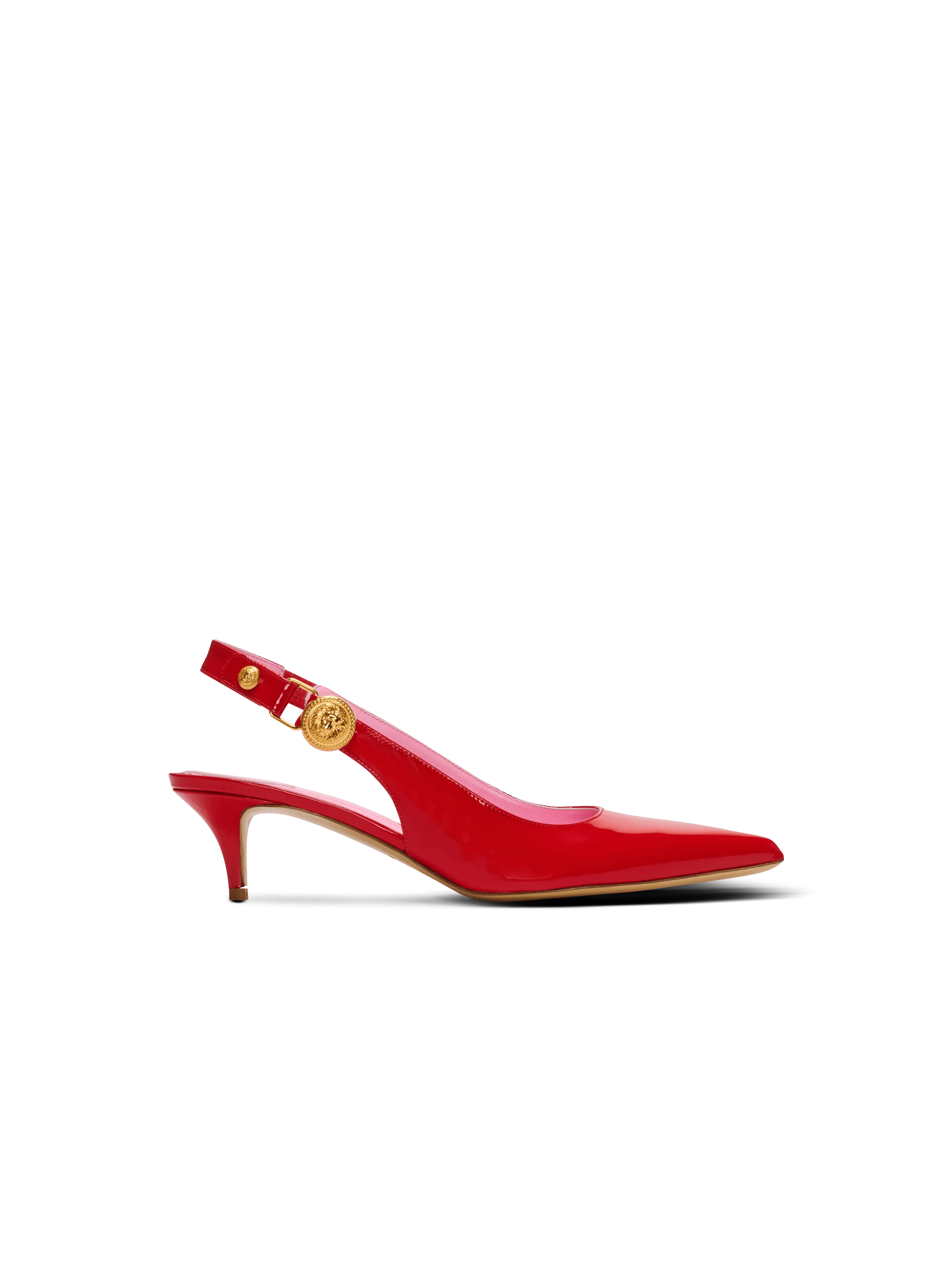 Eva kitten slingbacks in patent leather