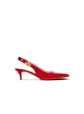 Eva kitten slingbacks in patent leather