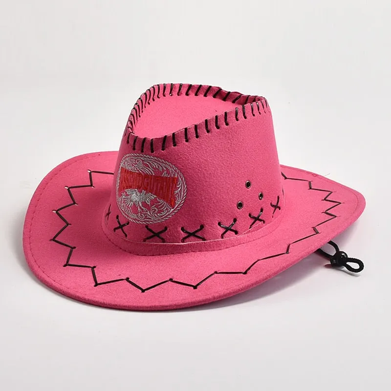 Fashion Men Women Vintage Western Cowboy Cowgirl Jazz Hats Panama Party Dress Cap