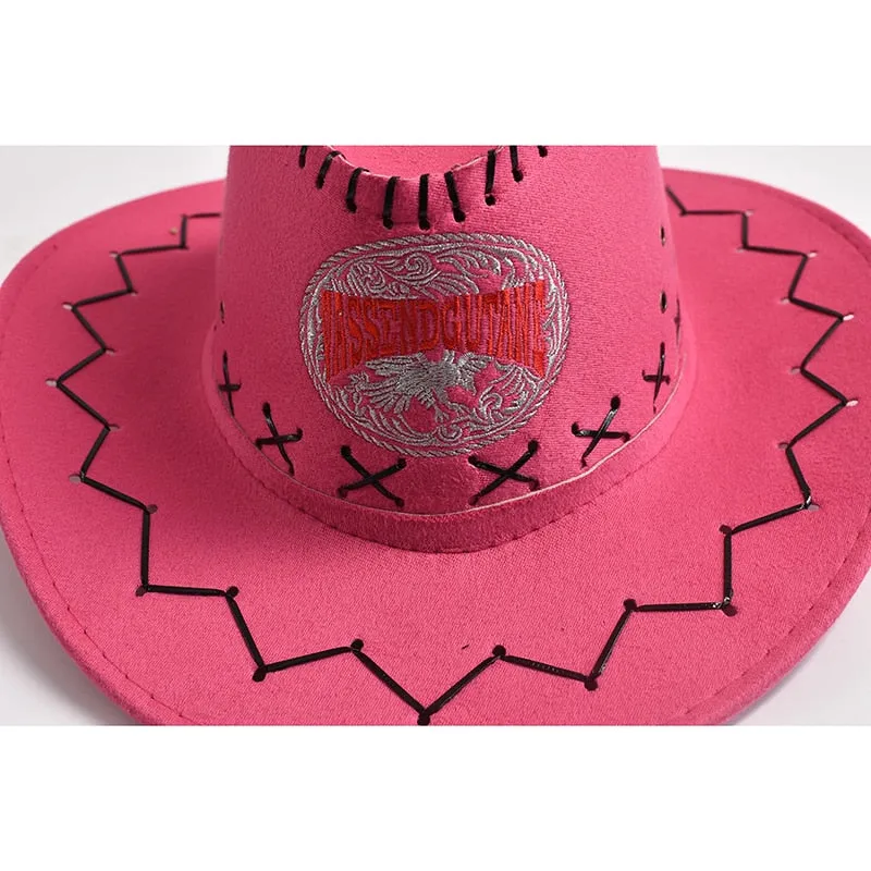 Fashion Men Women Vintage Western Cowboy Cowgirl Jazz Hats Panama Party Dress Cap