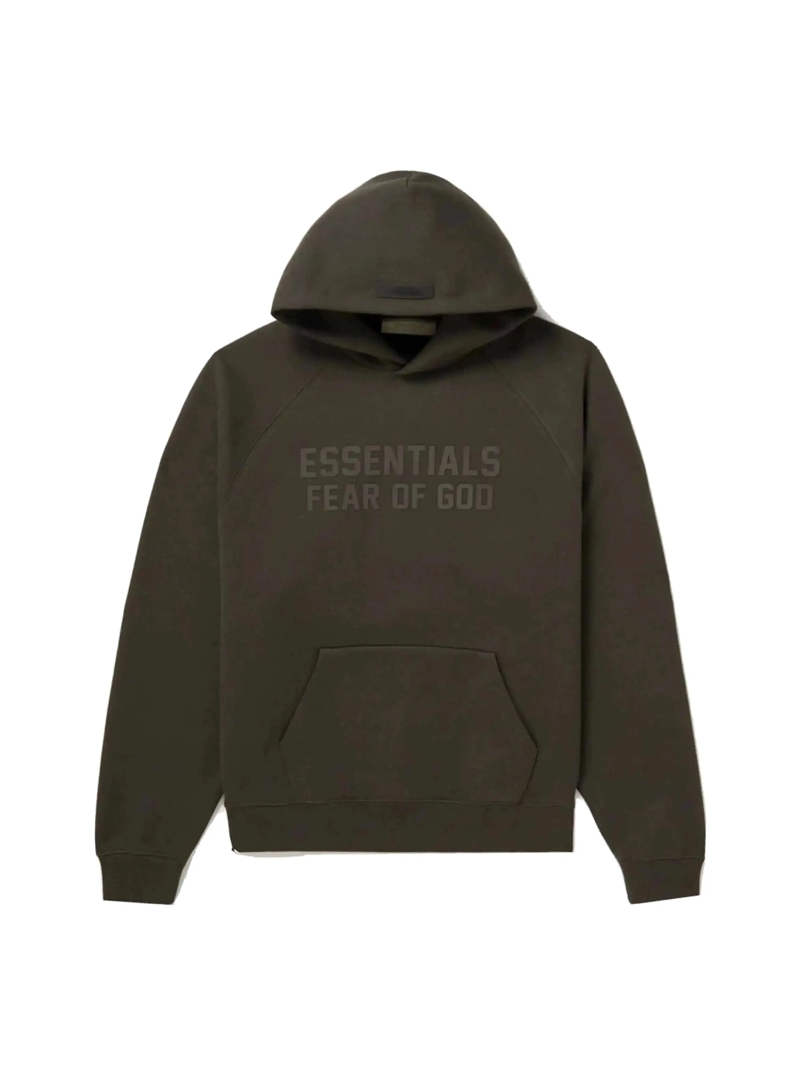 Fear of God Essentials Raglan Hoodie Gray Off Black