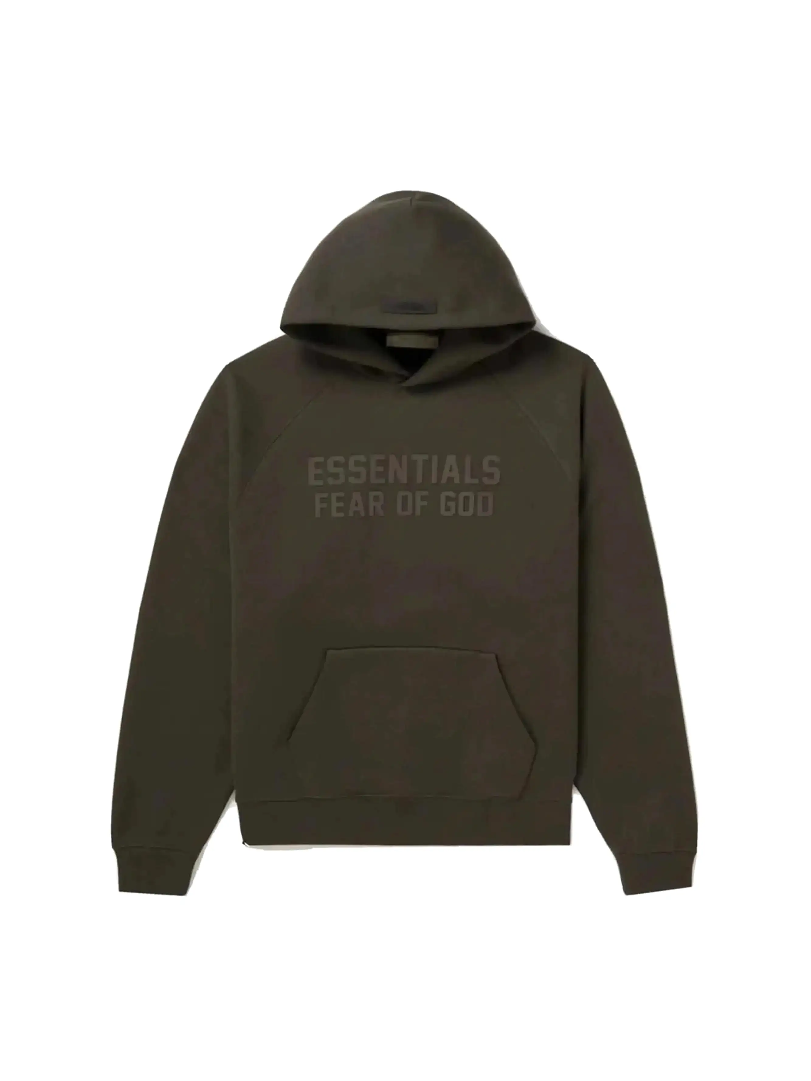 Fear of God Essentials Raglan Hoodie Gray Off Black