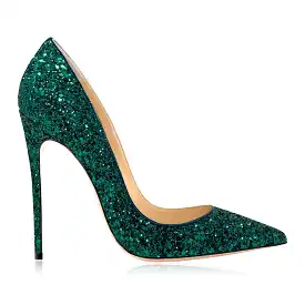 FLOR GLITTER VERDE