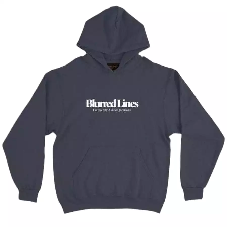 Frequently Asked Questions Blurred Lines Hoodie (Dark Grey) 23-402HD