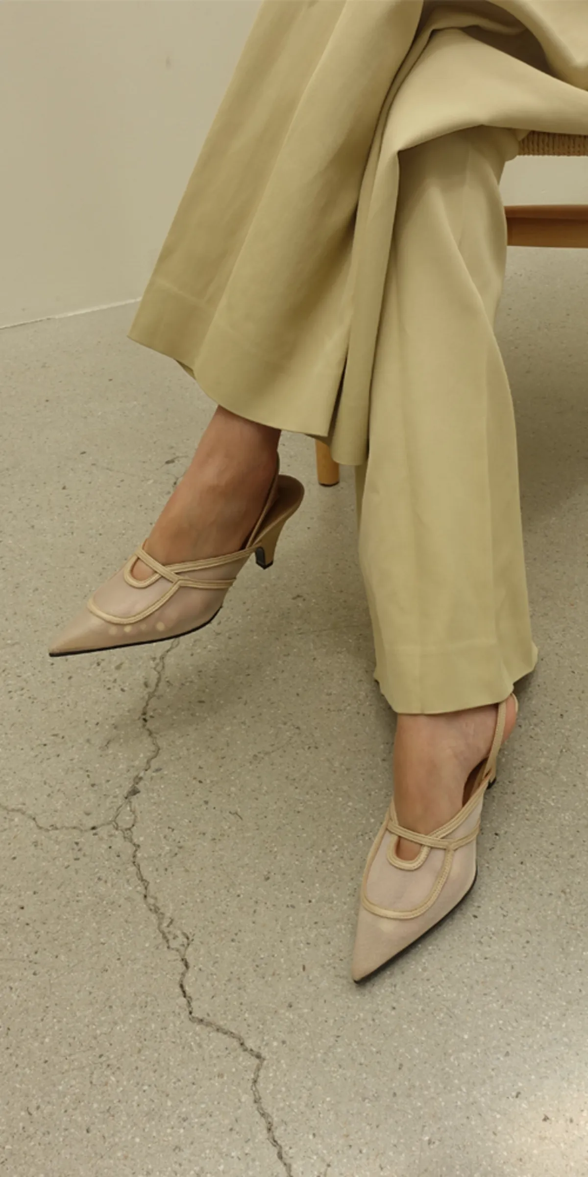 Gib Slingbacks - Beige