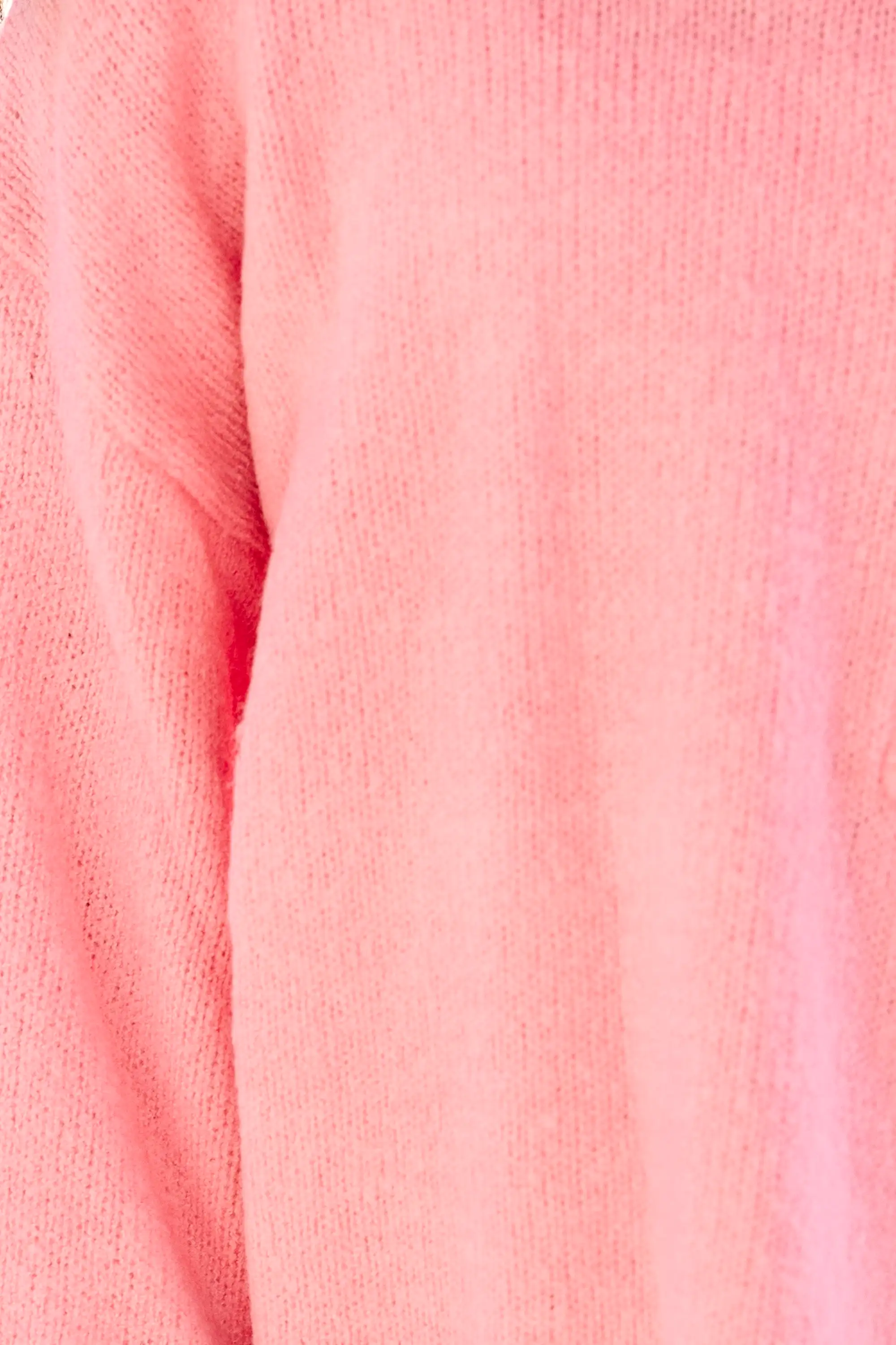 Girls: As It Happens Candy Pink Bubble Sleeve Sweater