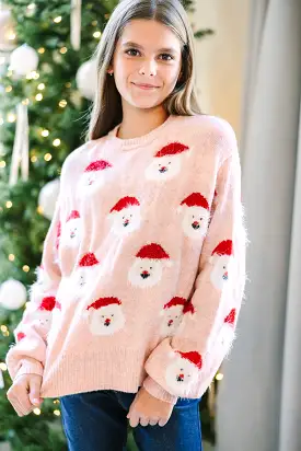 Girls: Jolly Good Fellow Blush Sweater