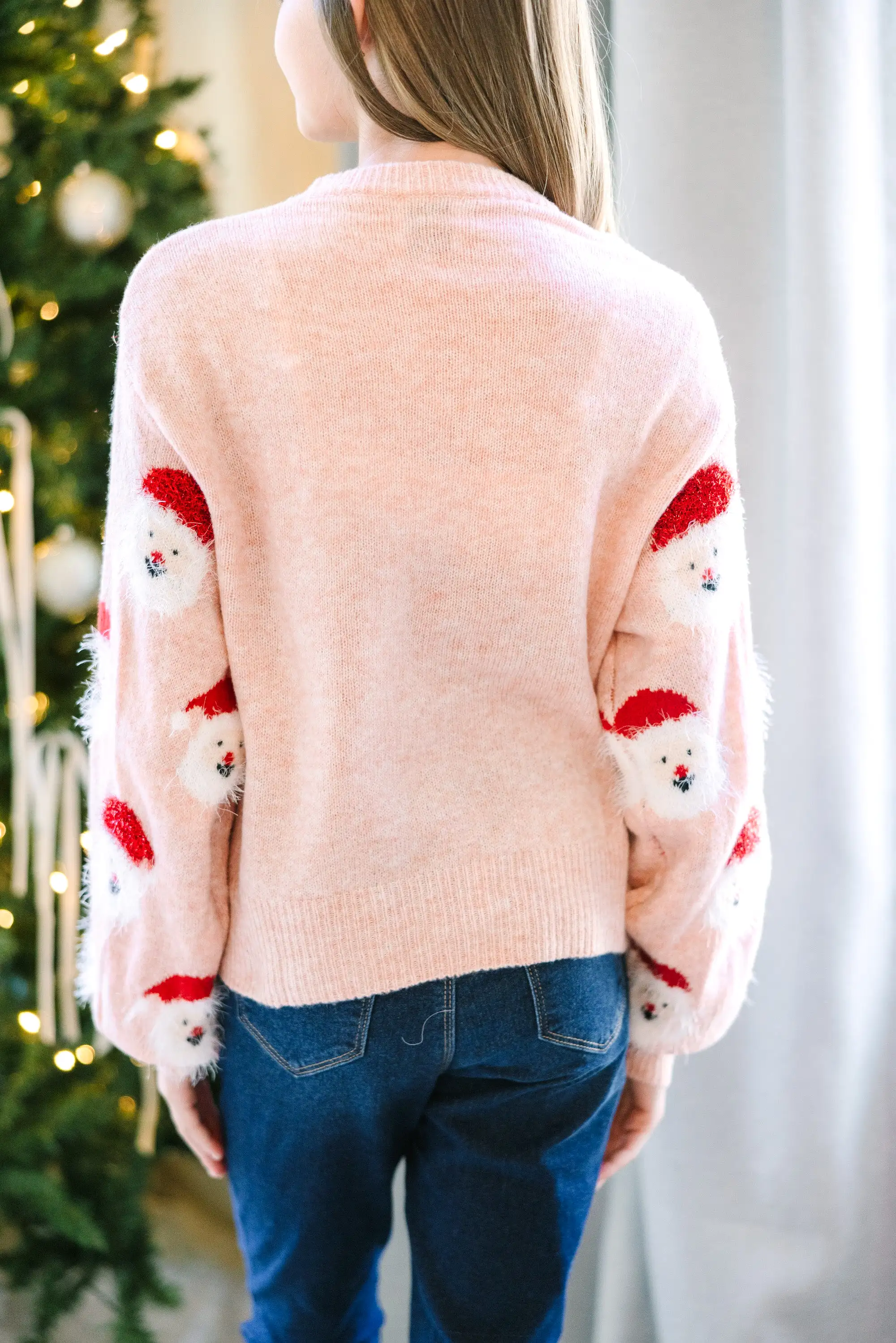 Girls: Jolly Good Fellow Blush Sweater