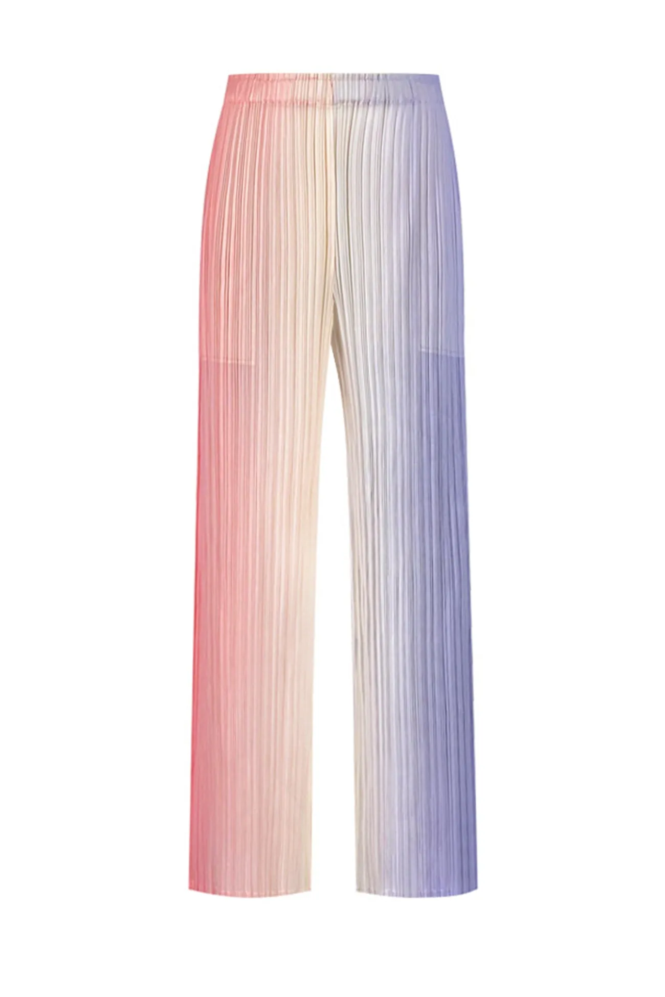 Gradient Full Pleated Irregular Top & Wide Leg Pants