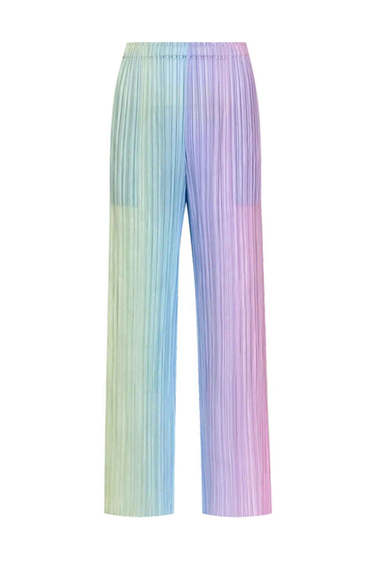 Gradient Full Pleated Irregular Top & Wide Leg Pants