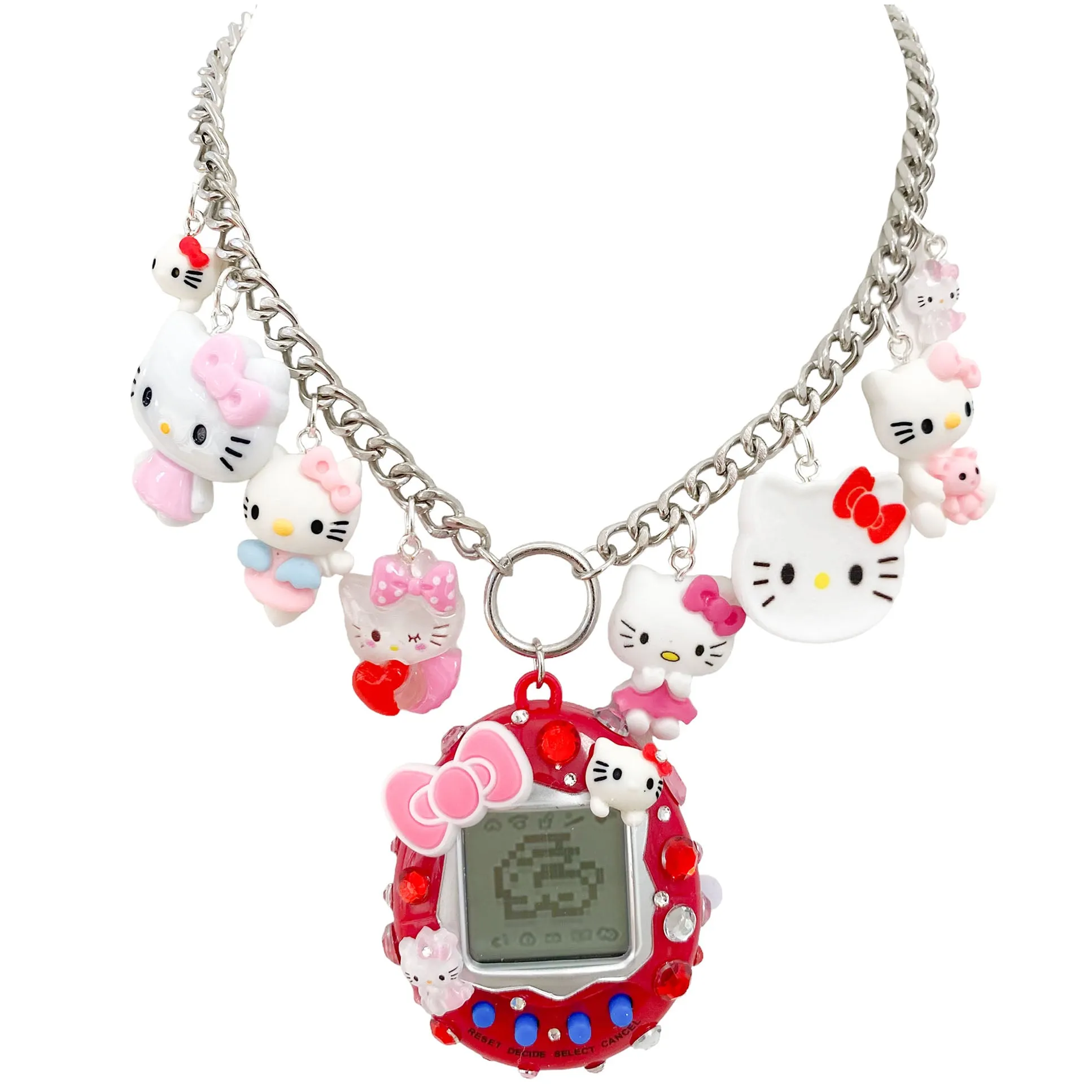 Hello Kitty Cyber Pet Charm Necklace