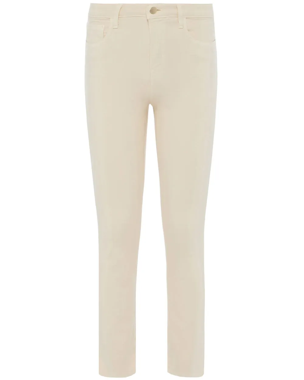 High Rise Mira Crop Micro Bootcut Jean in Creme Brulee