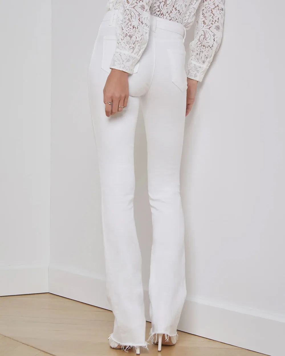 High Rise Ruth Straight Jean in Blanc