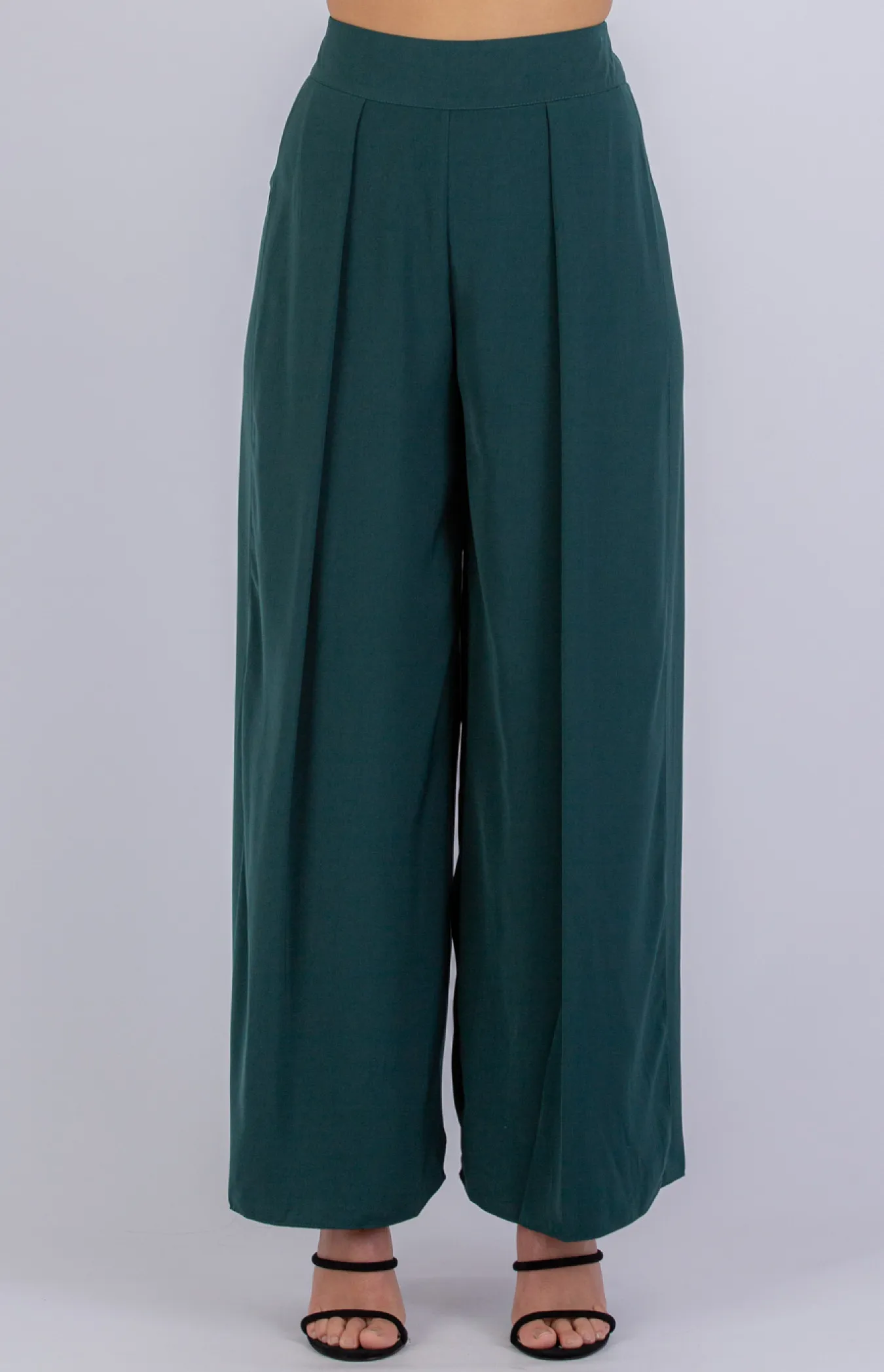 High Waist Wide Leg Pants with Hidden Split (SPA327A) 