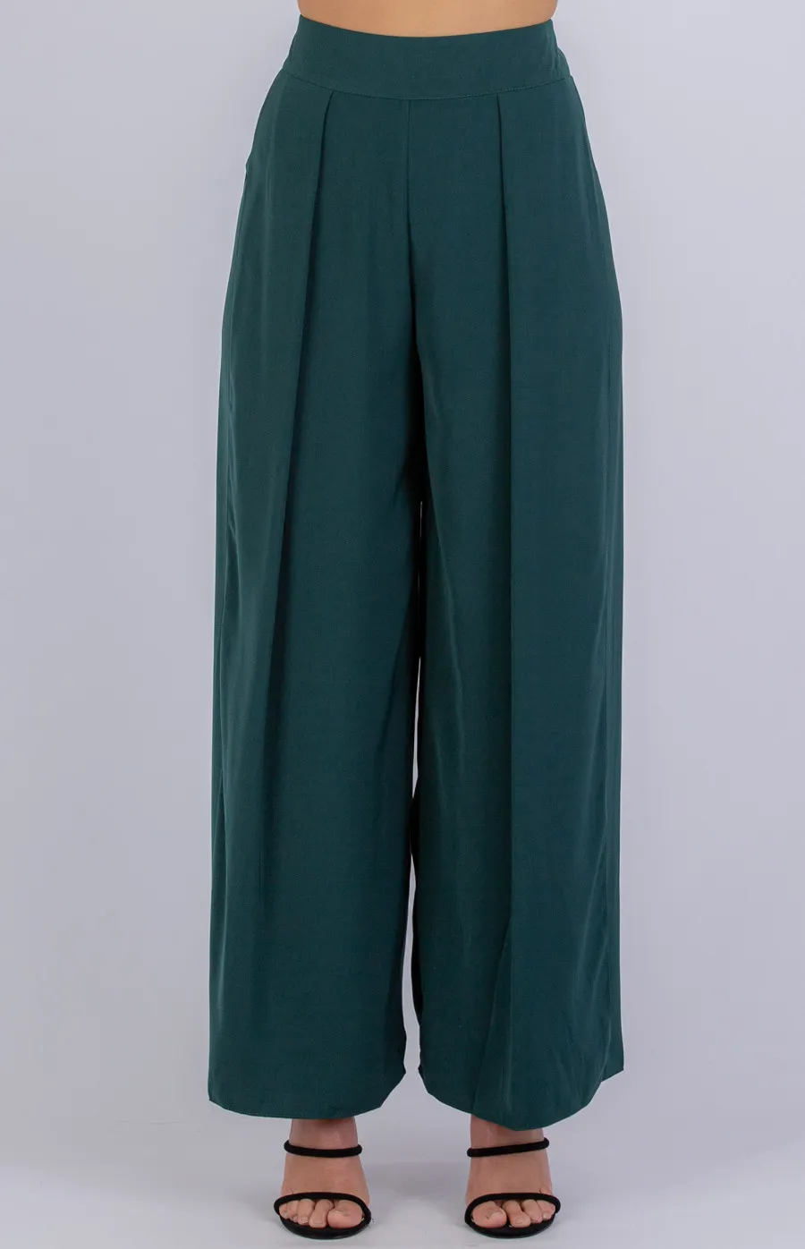 High Waist Wide Leg Pants with Hidden Split (SPA327A) 