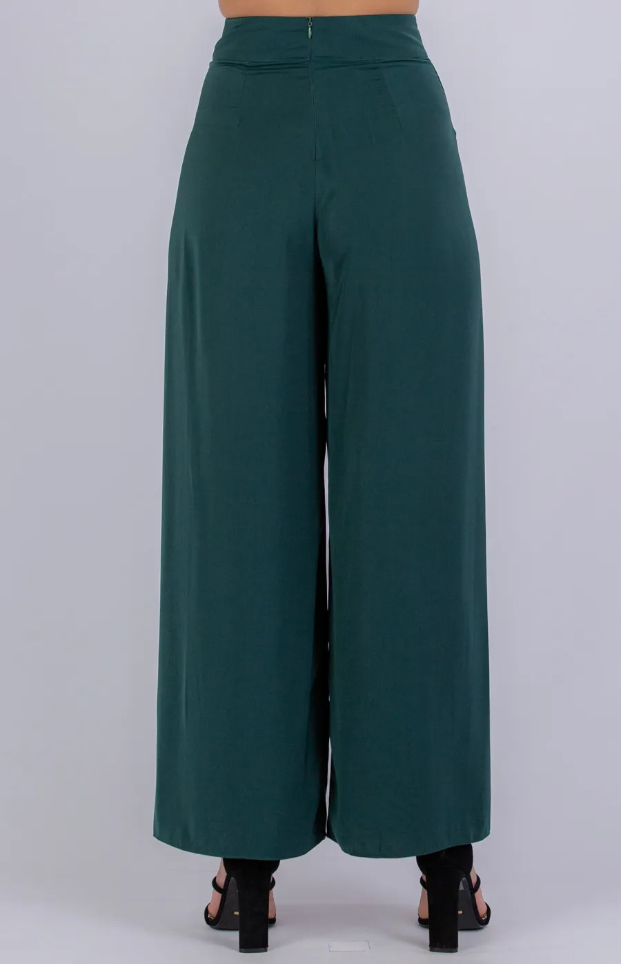 High Waist Wide Leg Pants with Hidden Split (SPA327A) 