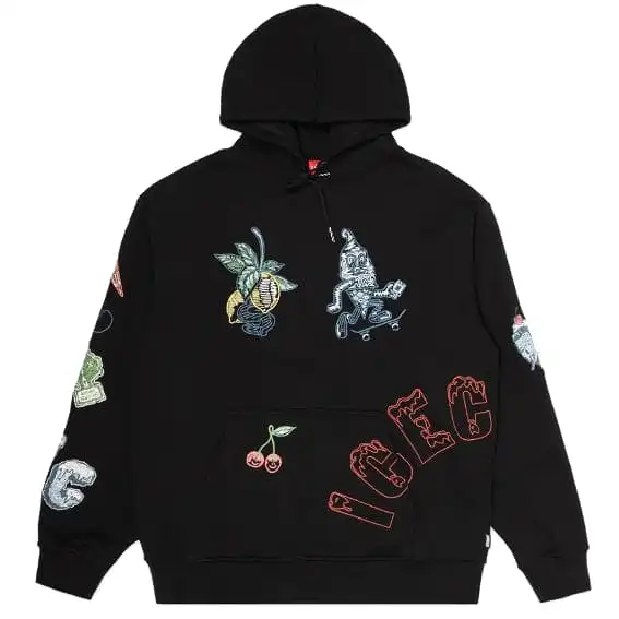 Ice Cream Stitching Hoodie (Black) 431-7310