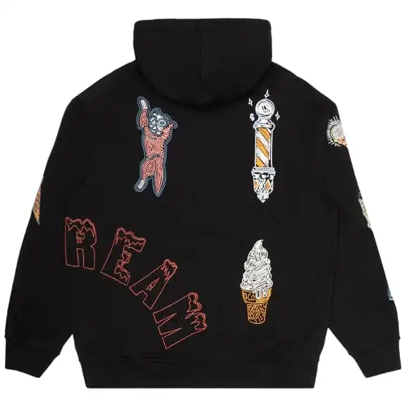 Ice Cream Stitching Hoodie (Black) 431-7310